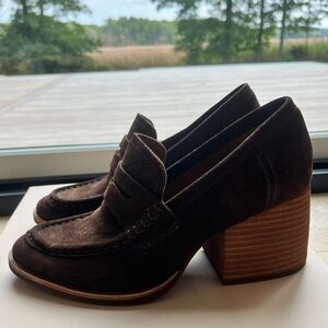 Kork-Ease Modeste Loafer Suede Dark Brown Size 7